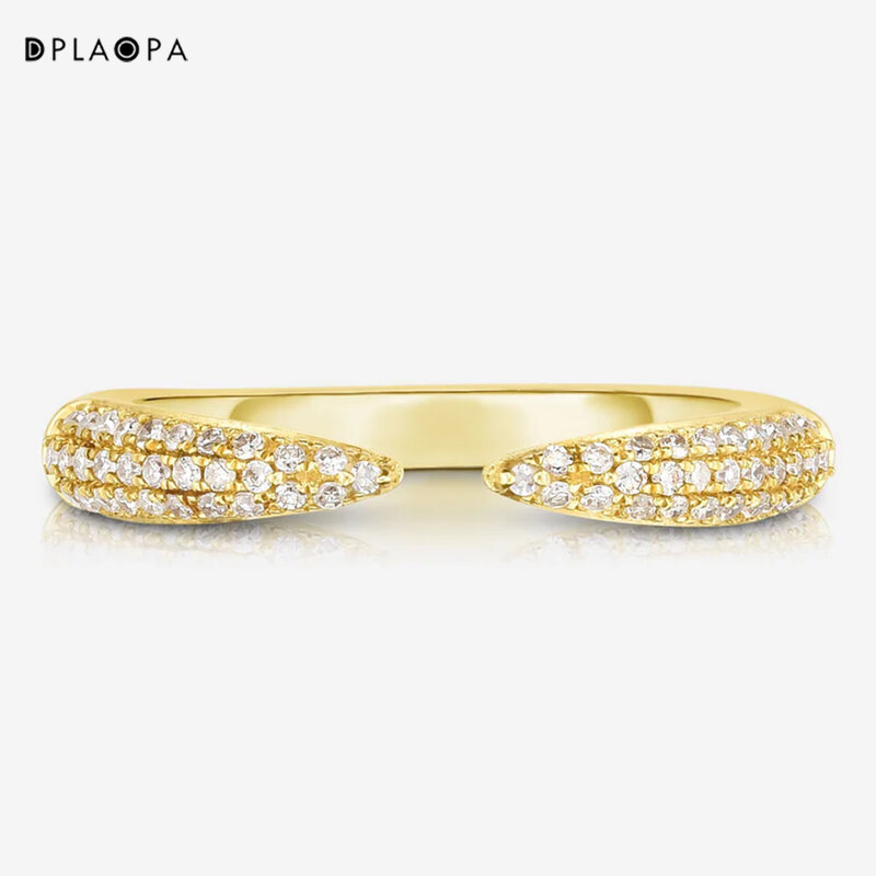 DPLAOPA-925 anel ajustável de prata esterlina para mulheres, jóias finas de luxo, cz, presente de aniversário, casamento, novo, 2024