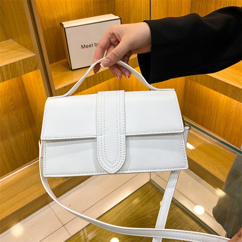 Трендовая сумка на плечо с клапаном, роскошная женская сумочка-тоут через плечо, кожаный маленький квадратный чемоданчик кросс-боди, французская мессенджер в стиле ретро