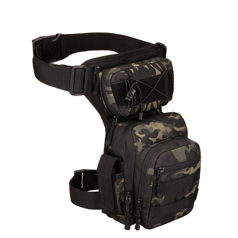 Saco de cintura militar ajustável para homens Sacos de motocicleta para quadril Pacote de cinto utilitário Bolsa de caminhada para cintura tática masculina 1000D