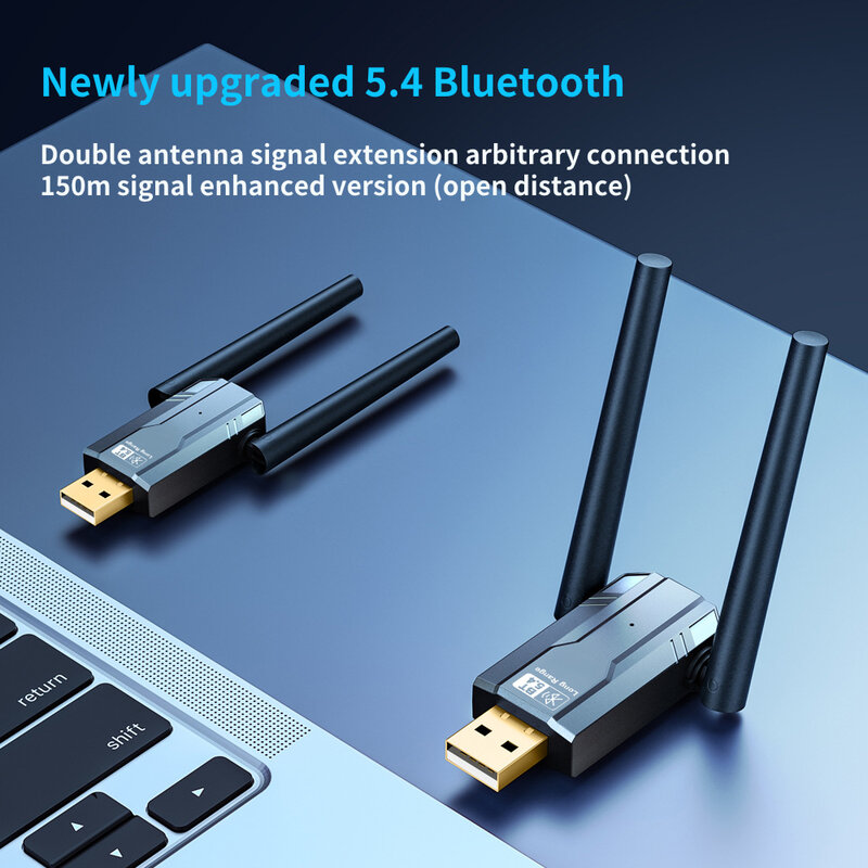 150m USB Bluetooth 5.4 Adapter 5.3 Dongle for PC Wireless Mouse Keyboard Music Audio Receiver Transmitter Bluetooth
