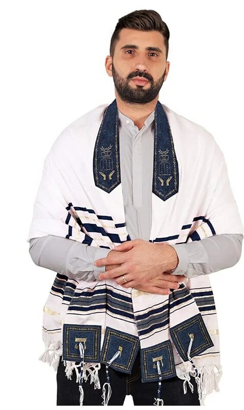 Tallit Gebed Sjaal 85X185Cm Met Zak Israël Joodse Tallits Tzitzit Kwastje Israëlische Talit