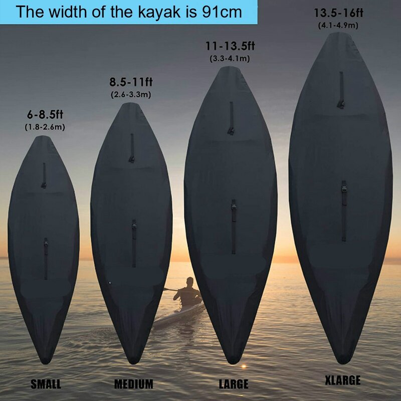 Funda impermeable para Kayak, resistente a los rayos UV, cubierta de almacenamiento a prueba de polvo, Anti nieve, accesorios para barcos