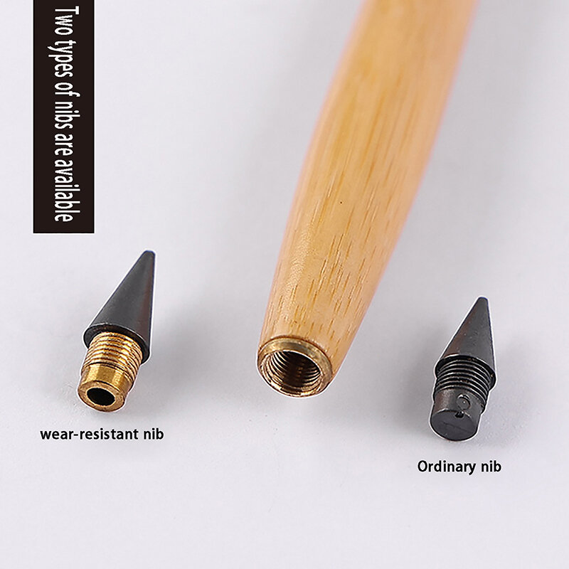 قلم رصاص خشبي صلب ريترو للطلاب ، HB غير محدود ، كتابة طرف قابل للاستبدال ، رسم رسم فني ، قرطاسية Kawaii