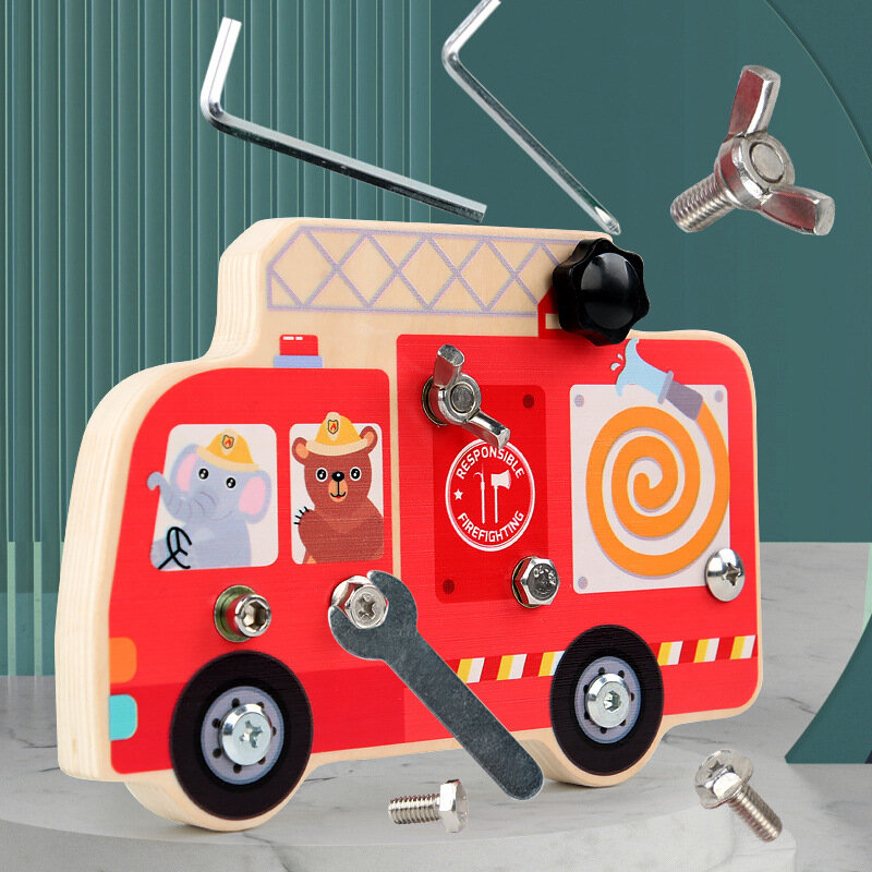 Montessori BusyBoard Game Nuts śruba zestaw zabawki sensoryczne dla dzieci 3 lata śrubokręt deska styl przedszkolne zabawki edukacyjne