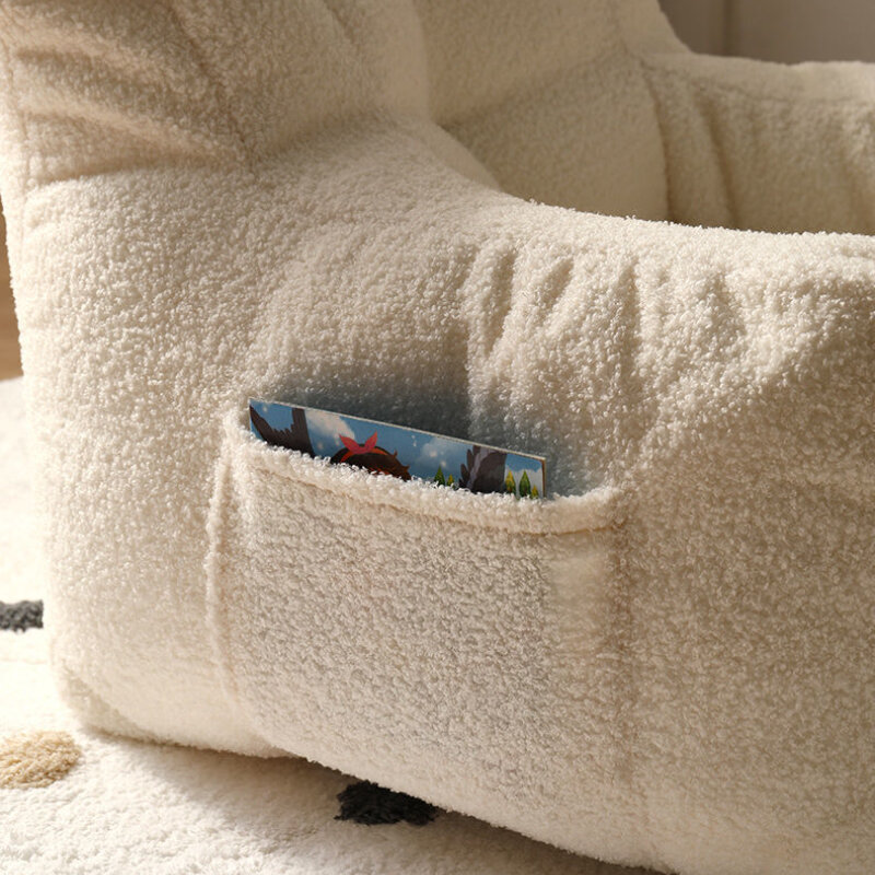 INS Children's Lazy Sofa Stool Mini Bean Bag Lamb Velvet Boys Girls Casual Seat Floor Reading Tatami Sofa Children Furniture