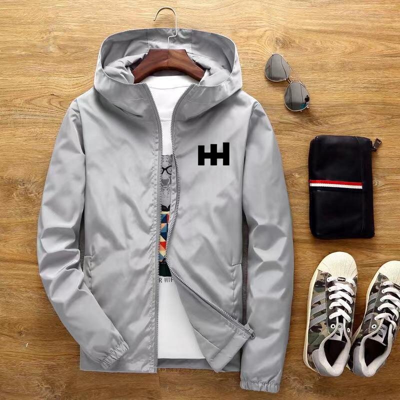 HH-chaqueta Bomber con cremallera para hombre, ropa de calle informal, Hip Hop, abrigo de piloto ajustado, ropa de talla grande, M-7XL