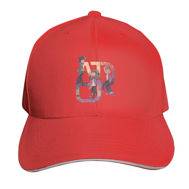 AJRs Band topi bisbol topi Hip Hop personalisasi topi Trucker dapat disesuaikan untuk pria wanita merah