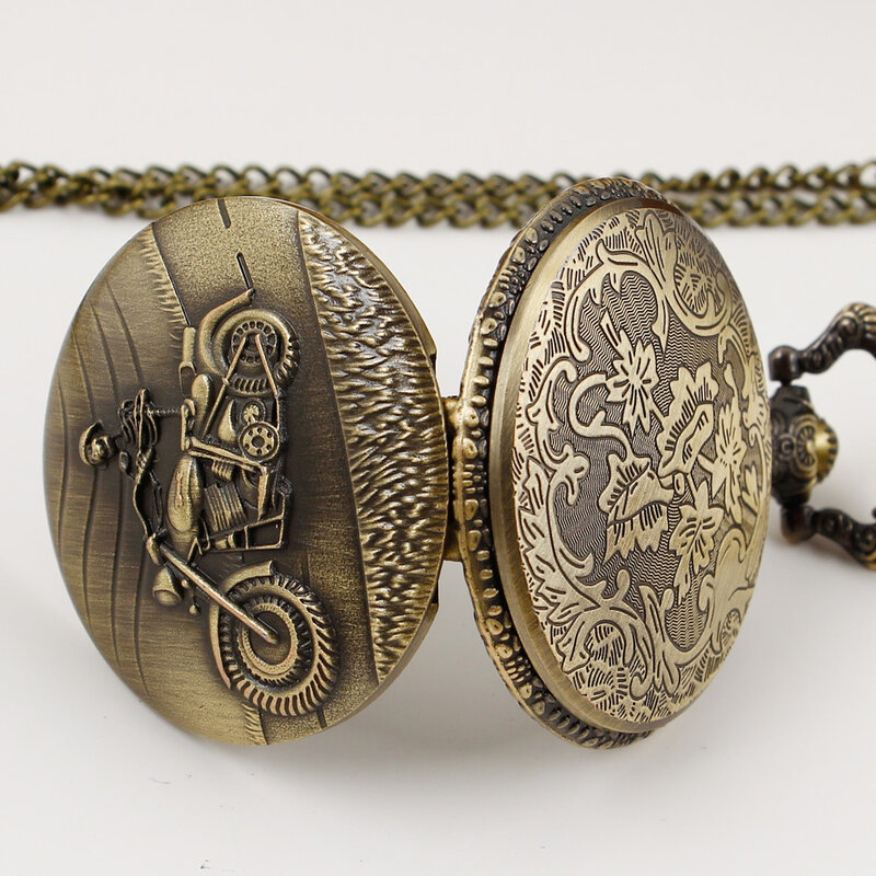 Reloj de bolsillo de cuarzo para mujer, pulsera con calavera antigua de bronce, cadena de collar, Rtero, fob, regalos, envío directo