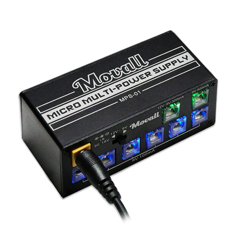 ムーブオールMPS-01ギターペダル電源8絶縁出力干渉防止18w異なる出力効果パワーギターアクセサリー