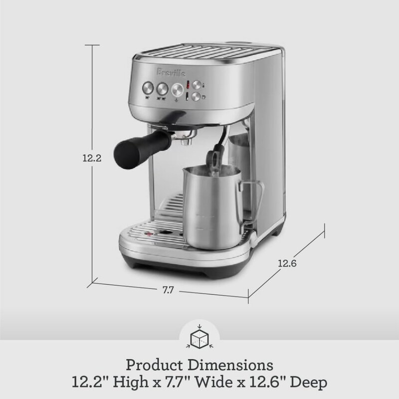 Caffettiere, macchina per caffè Espresso Bambino Plus, acciaio inossidabile spazzolato, Pureg automatico, macinazione per il controllo della Dose, caffettiere