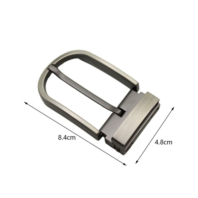 Fibbia per cintura in lega accessori per cinture in lega di zinco di lusso a punta singola per cintura da 37mm-39mm sostituzione fibbia ad ardiglione rettangolare reversibile