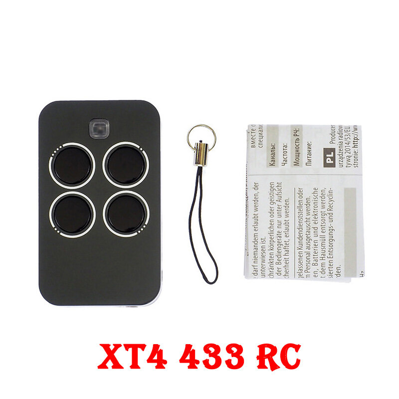 For XT4 433 RC Electric Gate Control 433MHz Rolling Code 787456 XT4 433 RC Garage Door Remote Control 4 Channels Command Opener