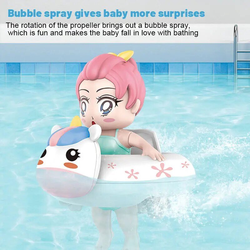 Swimming Circle Bath Toys Children Baby Pool Toys Bathroom Swimming Ring Girls Baby Playing Water Toy Bath Toys for Kids