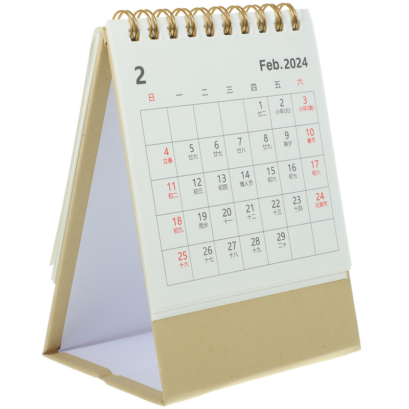 Dekorasi meja 2024 kalender meja penggunaan Harian catatan berdiri 2023-2024 bisnis kecil aksesori rumah perlengkapan kantor
