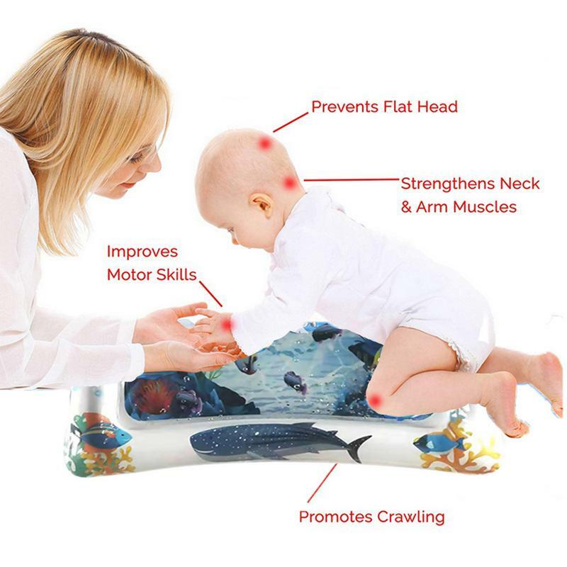 Надувной водяной коврик для живота, игровой коврик для малышей, Игрушки для раннего развития, обучающая игрушка из ПВХ, животик для малышей, искусственная кожа