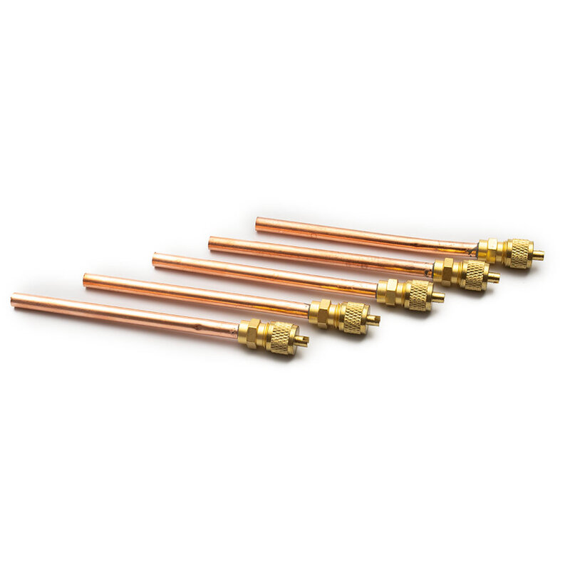 Make Maintenance a Breeze with Our 5 Piece Copper Tube Access Valves Set for Air Conditioning and Refrigeration Units