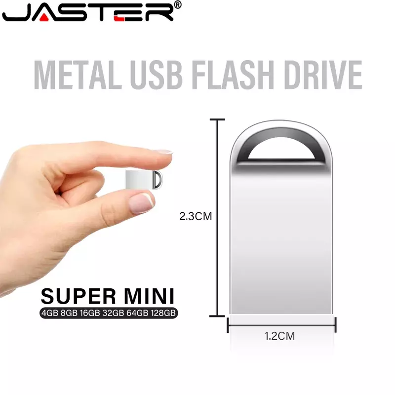 Unidad Flash Super Mini USB 2,0, pendrive de Metal de 128GB, 64GB, 32GB, 16GB, regalo de negocios, color negro, oferta especial, 10/piezas unidades