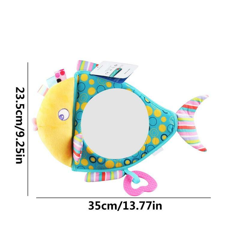 Baby Car Mirror Toy Clear View Mirror For Safety Car Seat Rear Facing Fish Shaped Driver’s Baby Mirror Toy Enables Easier