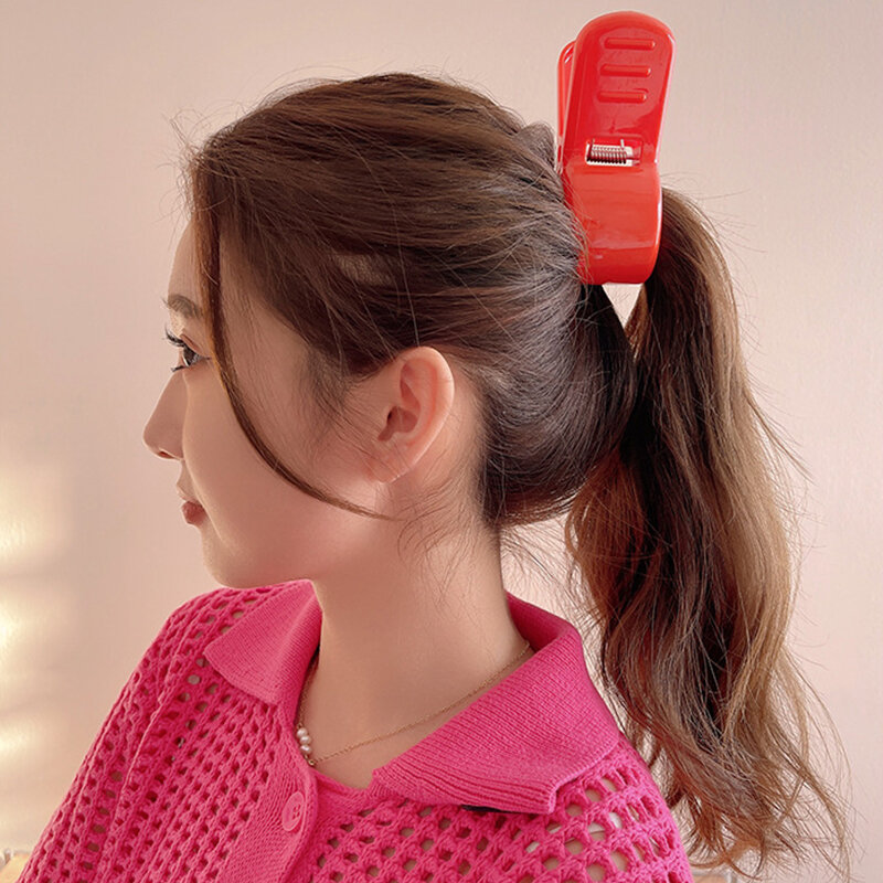 Colorful Cute Arrietty Cosplay Shark Hair Clip Adult Kid Red Ponytail Hairpin Fashion Korean Hair Claw Headwear Accessories Gift
