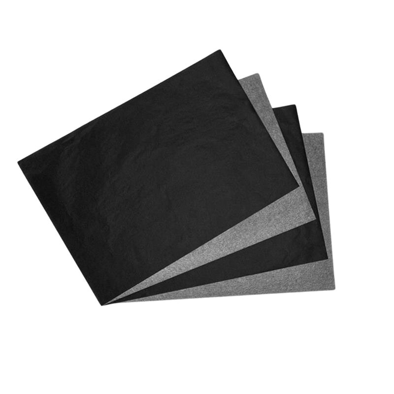 กระดาษคาร์บอนสีดำขนาด11.5x8.3นิ้วกระดาษคาร์บอนกราไฟท์ kertas kalkir A4พร้อมสไตลัสลายนูนสีดำ