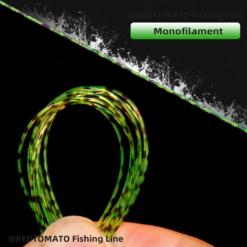 Línea de pesca invisible de 3000 m /1000 m, línea de nailon monofilamento con revestimiento de fluorocarbono biónico con puntos en 3D, moteado, carpa, pesca de algas, Pesca