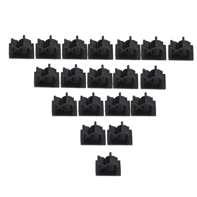 60Pcs Black Adjustable Plastic Cable Clamps Self Adhesive Car Cable Clips Wire Organizer