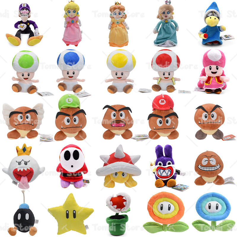 25 Styles ACG Mario Plush Star Princess Peach Toad Toadette Goomba Ghost Stuffted Toys Lovely Birthday Christmas Dolls Toys