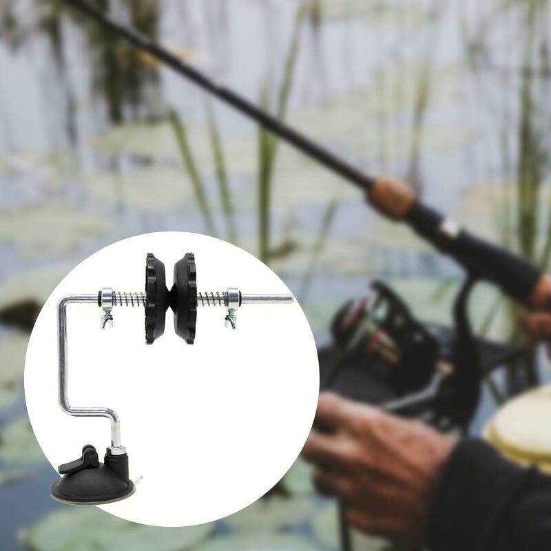 Bobine de ligne de pêche avec ventouse, porte-moulinet robuste pour la pêche en plein air