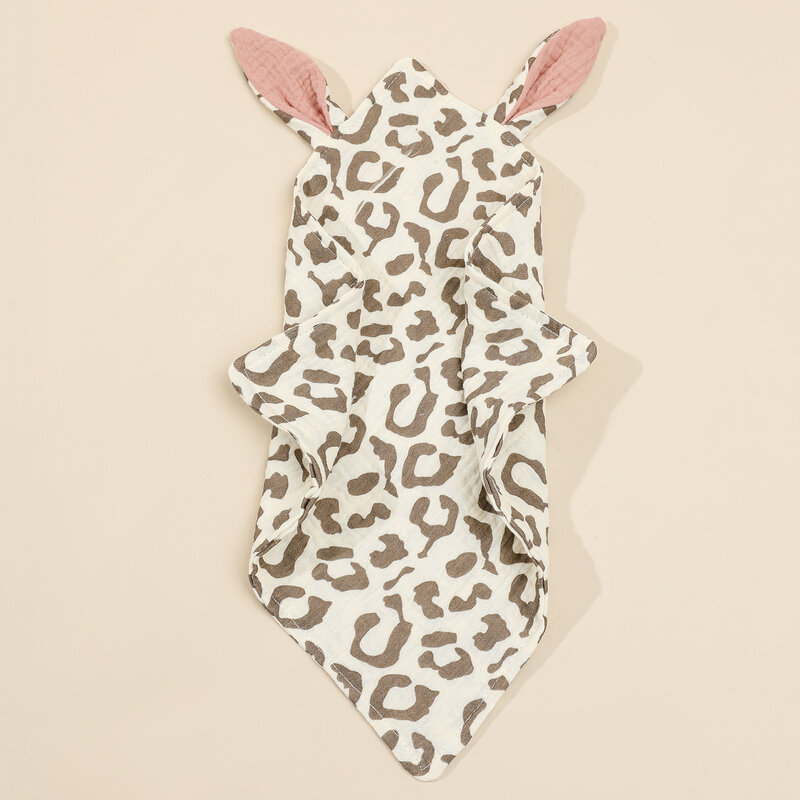 Baby Rabbit Cotton Muslin Comforter Sleeping Dolls Blanket Soft Soothe Appease Towel for Baby Bibs Burp Cloths Infant
