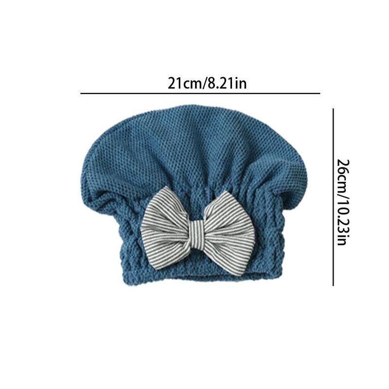Bow Tie Shower Cap Hair Drying Bathroom Hats Wrapped TowelsQuick Dry Cap Women Dry Towel Hair Wiping Tool Bath Accessories