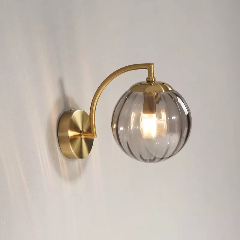 Современная светодиодная настенная лампа, цветной стеклянный светильник в скандинавском стиле, минималистичное бра для гостиной, спальни, столовой, кухни, светильник тное освещение