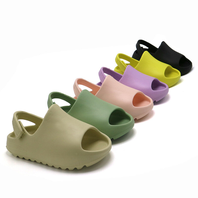 Comwarm Kids Fashion Sandals Summer Boys Slides Girls Thick Platform Non-slip Slippers Children's Home Bathroom Bath Baby Slides