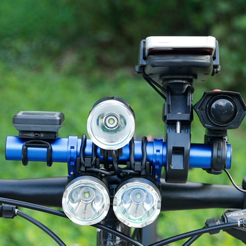 Stang sepeda gunung, 10/20/30cm braket ekstensi dudukan lampu depan MTB, suku cadang rak perpanjangan setang sepeda jalan gunung