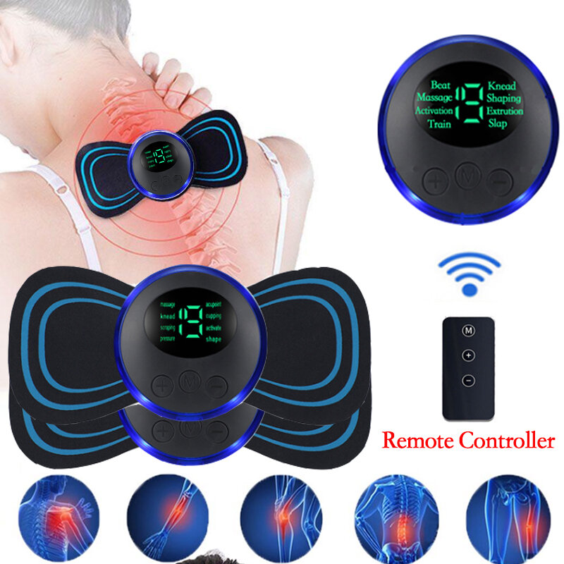 Masajeador eléctrico inteligente para cuello, parche de masaje portátil para vértebra Cervical, EMS, recargable, relajación muscular, alivio del dolor, envío directo