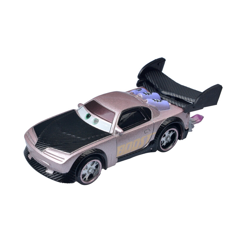 Samochody Disney Pixar 3 Drag Racing Party Boost Wingo smart Rod z płomieniami 1:55 odlewane modele ze stopu metalu zabawki modele dla chłopca urodziny prezent