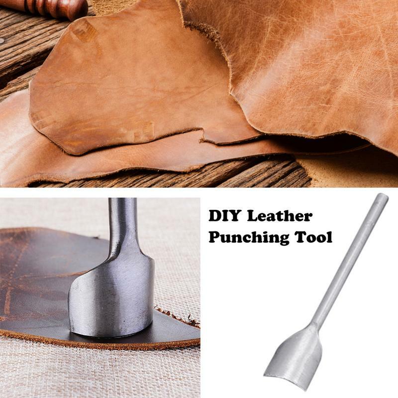 Leather Half-Round Cutter Punch 15MM Professional Leather Punching Tool Semi-circular Edge And Ergonomic Handle Punch For