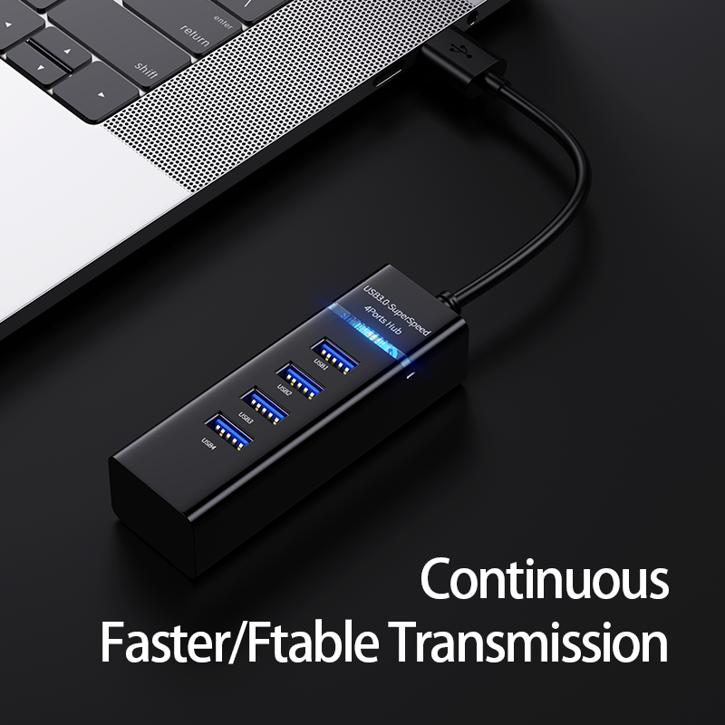 Hub USB 3.0 2.0 Splitter USB ad alta velocità a 4 porte per dischi rigidi USB Flash Drive Mouse Keyboard Extend Adapter laptop Hub USB