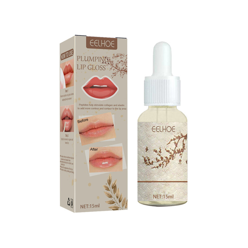 EELHOE-Aceite Esencial potenciador para labios, líquido nutritivo, voluminizador instantáneo, hidratante, Sexy, Reduce líneas finas, maquillaje