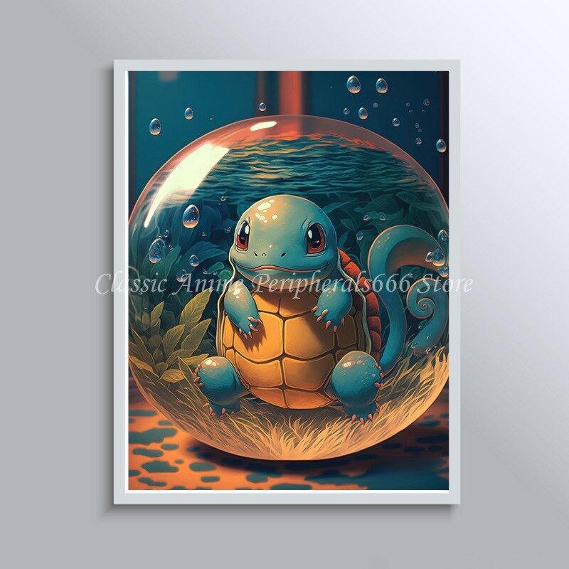 Pokemon Snorlax Pikachu Charizard Peripheral Drink Coffee Poster Vintage Anime Canvas Painting Art Wall for Kids Bedroom Decor