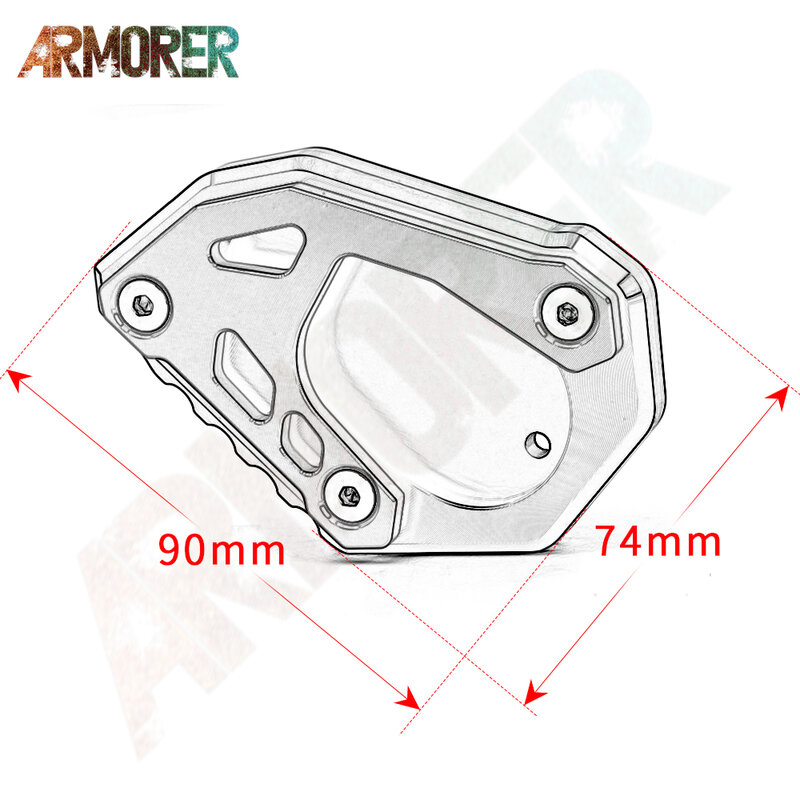 2023 Motorcycle Accessories For KTM 890 Adventure R 890ADV 890 adventure 890 ADV R 2020 2021 2022 Side Stand Kickstand Plate Pad