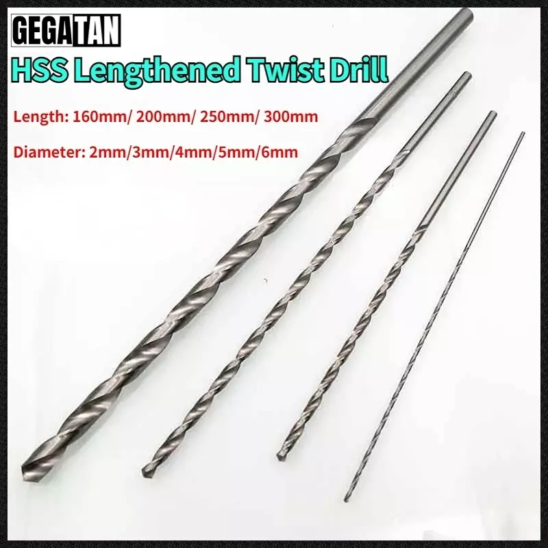 Length 230/460mm Extra Long HSS Drill Bit Set Holesaw Hole Saw Cutter Extended Twist Bits Kit for Wood Steel Metal Alloy