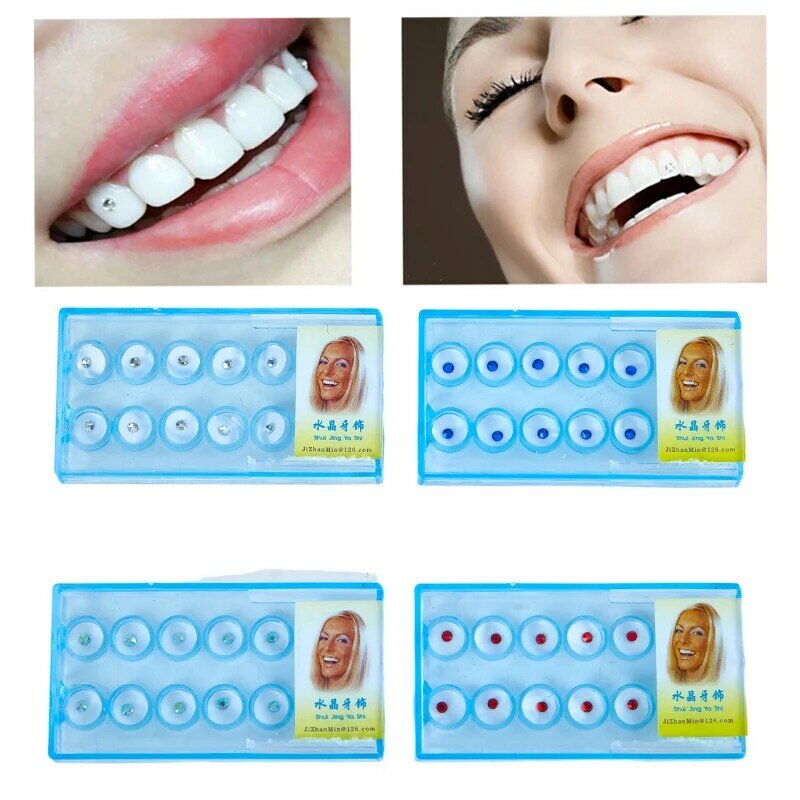 3/10 sztuk/pudło zęby dentystyczne klejnot kryształ biżuteria akrylowe zęby piękno diamentowe ozdoby materiał Deco różne kształty do wyboru