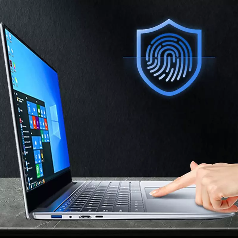 Fingerprint unlocking 15.6 inch laptops Windows 10 11 1920*1080 Intel Celeron J4125 12GB RAM 128GB/256GB/512GB/1TB HDMI Notebook