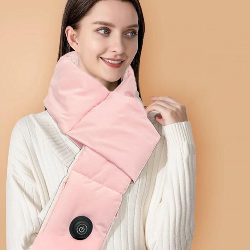 Battery Operated Neck Warmer Wireless Rechargeable Heating Scarf with Three Gear Adjustment for Winter Usb Electric Neck for Men