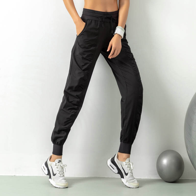 Marszczone wyszczuplające sportowe spodnie sportowe damskie luźno dopasowane legginsy spodnie do biegania na co dzień spodnie szybkoschnące spodnie Harlan