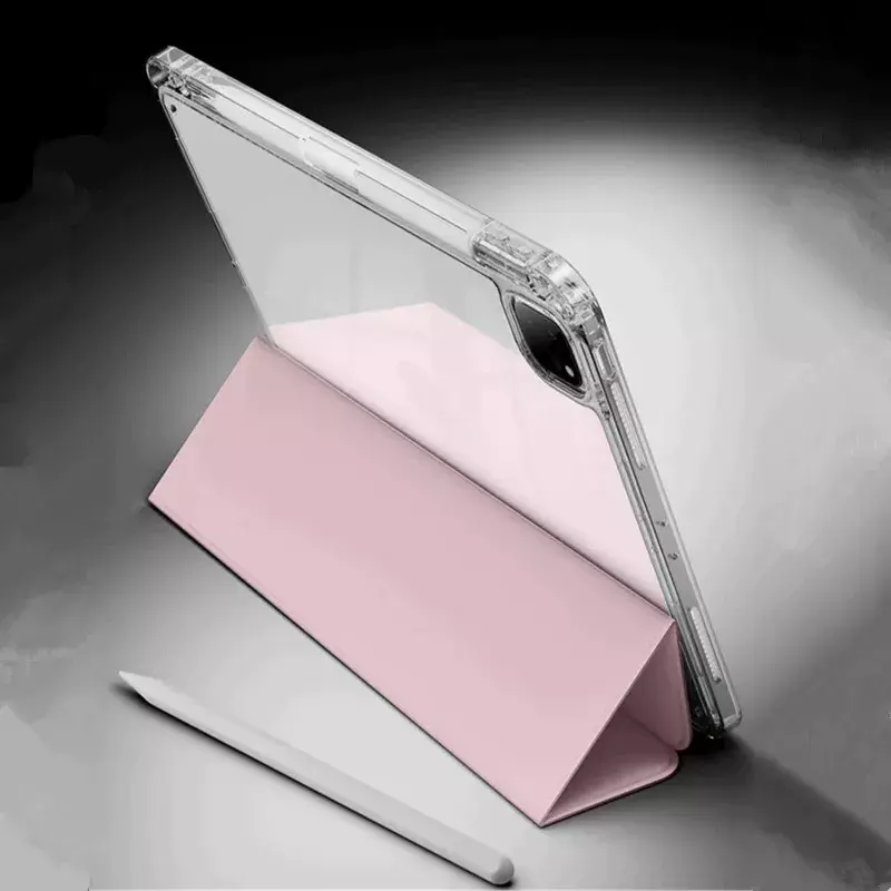 Transparent Pencil Holder Cover For iPad Air 5 Air 4 3 2 1 iPad 10th 9 8 7 6 th Gneration Pro 10.5 11 inch Soft Siliicone Case