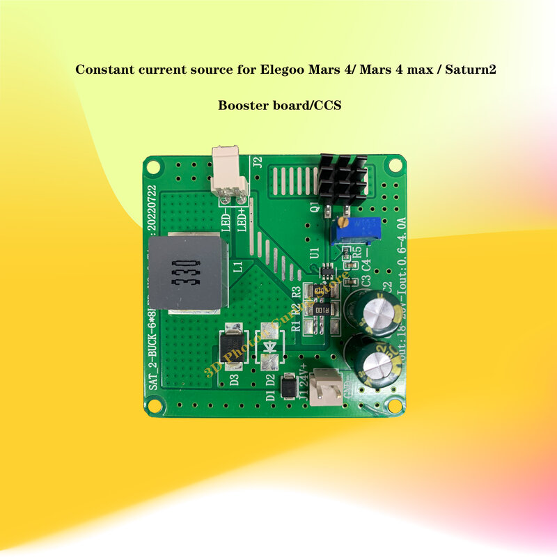 Sumber arus konstan untuk Elegoo Mars 4/ Mars 4 max / Saturn2 Booster board/CCS uv led 3d aksesori printer dan komponen