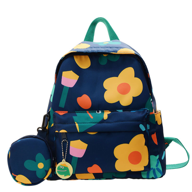 Children's Schoolbag Flower Graffiti Female Backpack Casual Sports Campus Small Fresh Student Breathable Waterproof Backpack