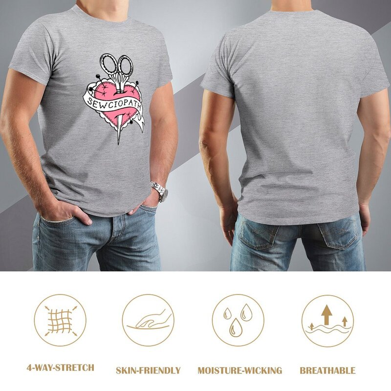 Sewciopath 티셔츠, 오버사이즈 티셔츠, 심미적 의류, 짧은 티셔츠, 남성 티셔츠 팩