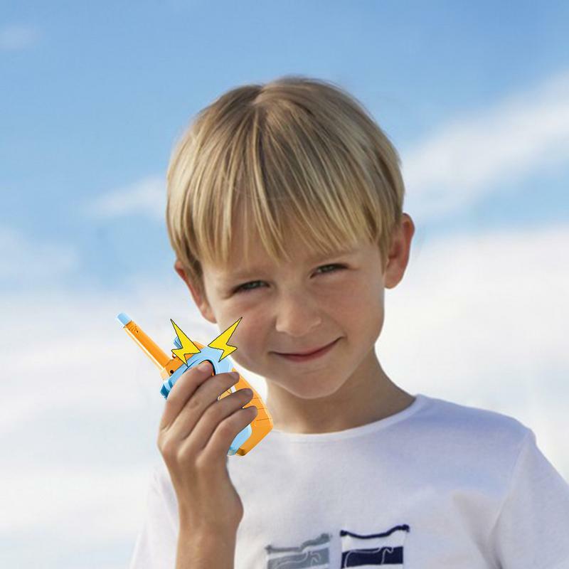 Walkie-talkie de largo alcance para niños, juego de walkie-talkie de dinosaurio para exteriores, sonido claro